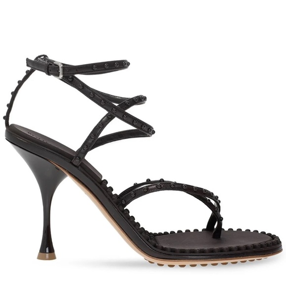 [Bottega Veneta] Bottega Veneta LAGOON BUBBLE Round Toe Leather Strap Sandals Brown 38 [Used] [Authenticated and Guaranteed Authentic] 210653 main image 0